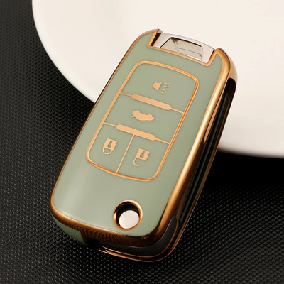 Car key bag — key set Chevrolet Cruze bag - green-4-keys