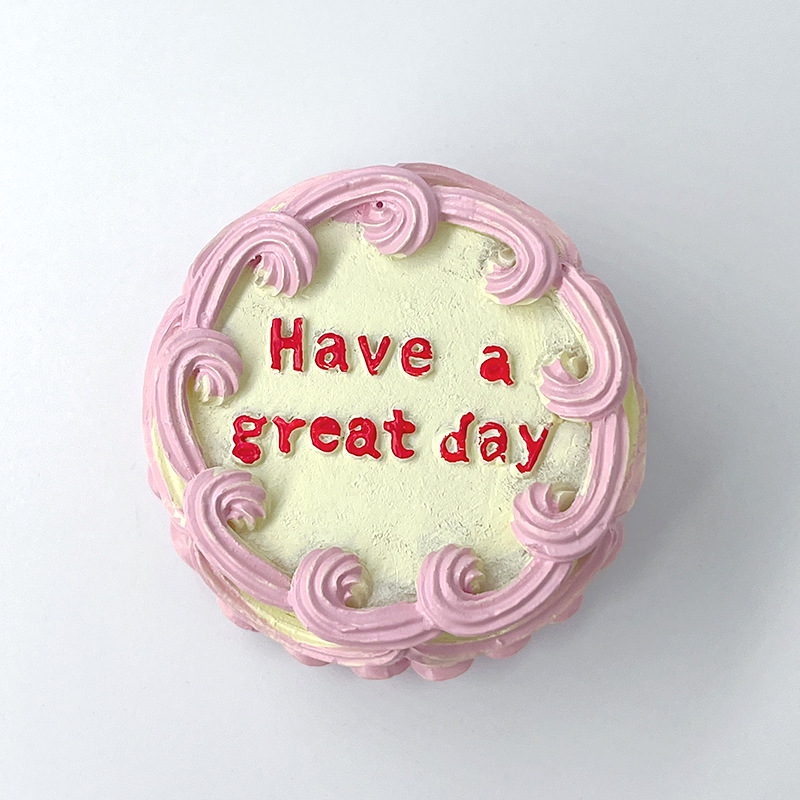 Creatividad de derechos de autor en línea gran tamaño de comida para jugar resina pegatinas de decoración para el hogar pegatinas de postre de pastel de simulación fábrica de stock