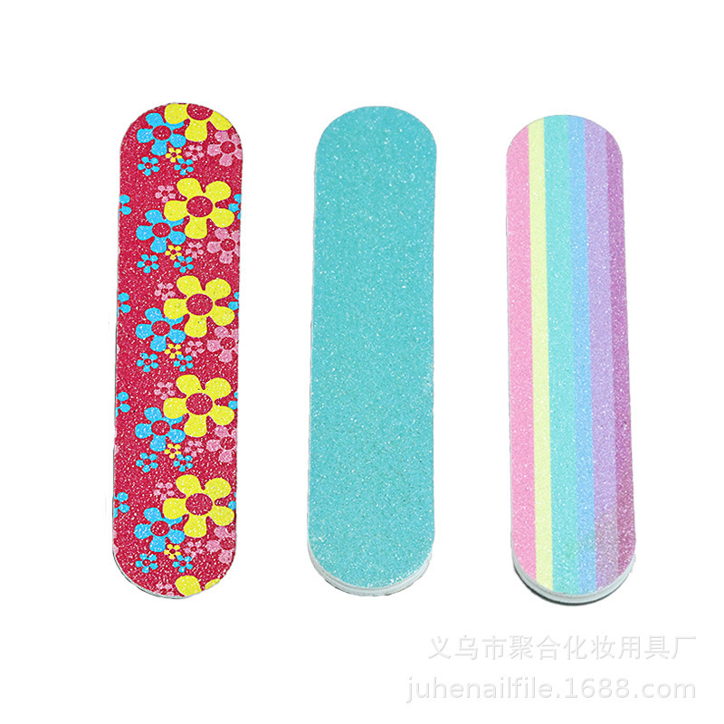 厂家直供美甲花锉双面印花打磨条卡通指甲锉美甲砂条美甲海绵锉条|undefined