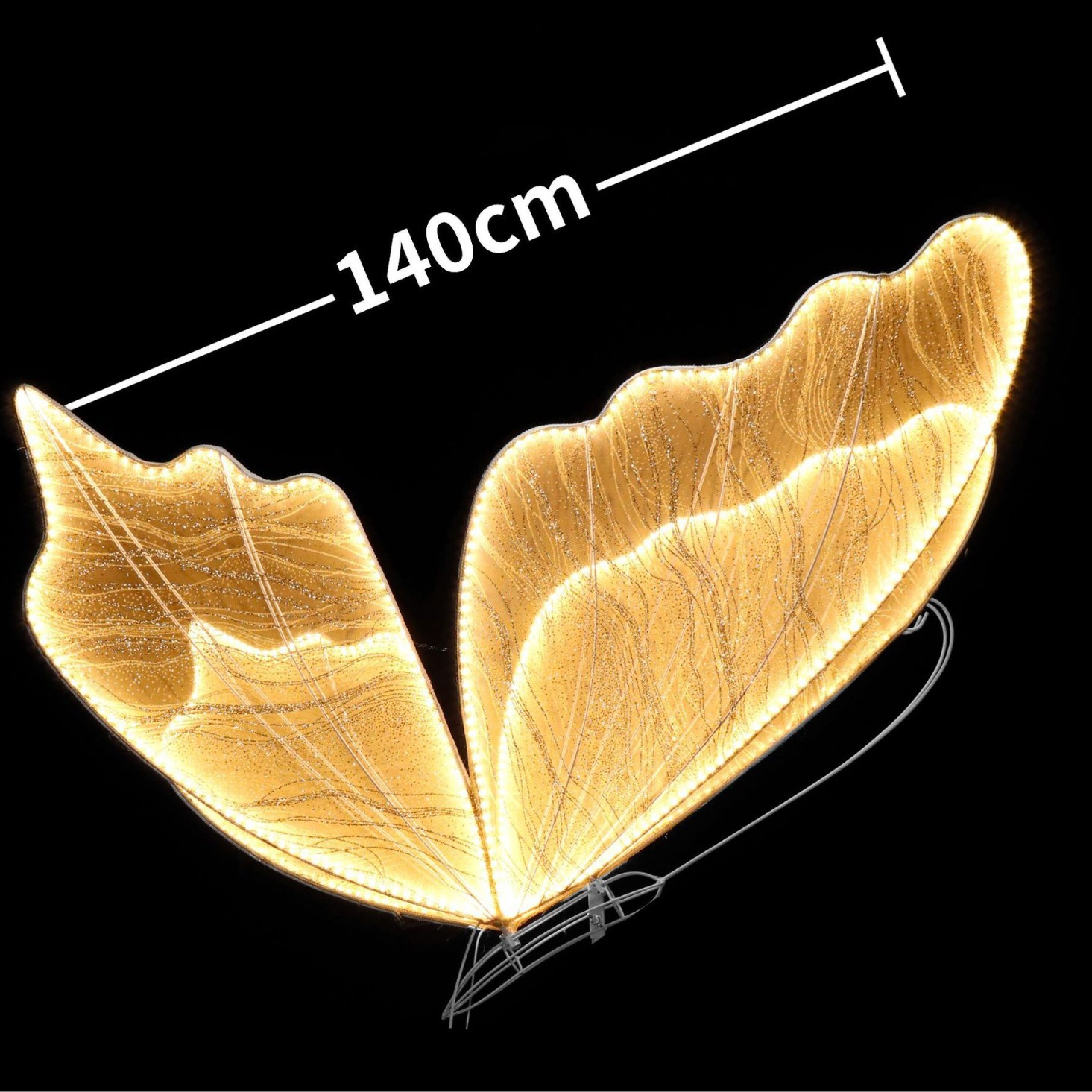 Disposición de accesorios de boda Alas de mariposa luminosas Decoración de escenario Colgante de techo Guía de boda Decoración de escena Decoración