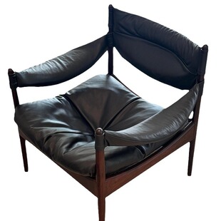 Nordic single sofa chair Danish hunting chair mid-century style living room solid wood leisure chair designer sofa single chair 5