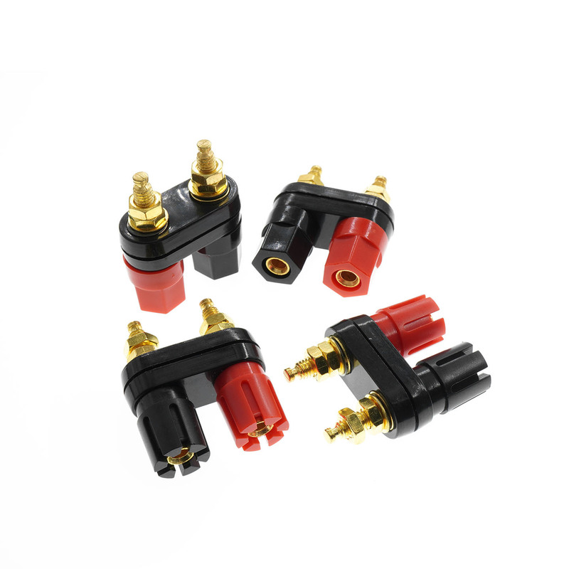 4mm Power Amplifier Chassis Double-Position Hexagonal Conjoined Double-Row Binding Post Imitation Gold Audio Speaker Socket Banana Socket 4mm Power Amplifier Chassis Double-Position Hexagonal Conjoined Double-Row Binding Post Imitation Gold Audio Speaker Socket Banana Socket