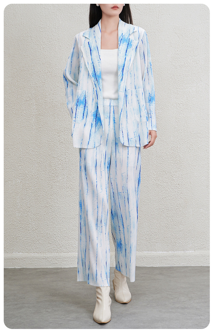 GraceChic, completo da donna di alta moda per pendolari, elegante, spesso, resistente, a righe leggere, in due pezzi_voghion.com