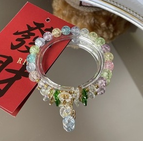 S015-Pulsera de flores frescas de colores mixtos # SZ-161