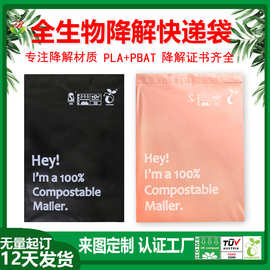 环保降解快递袋堆肥物流包装袋PLA邮寄信封袋 全生物可降解快递袋