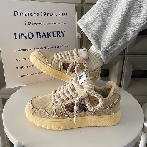 National trend ins style niche trend retro sports shoes men's ulzzang contrast color college thick-soled couple casual sneakers