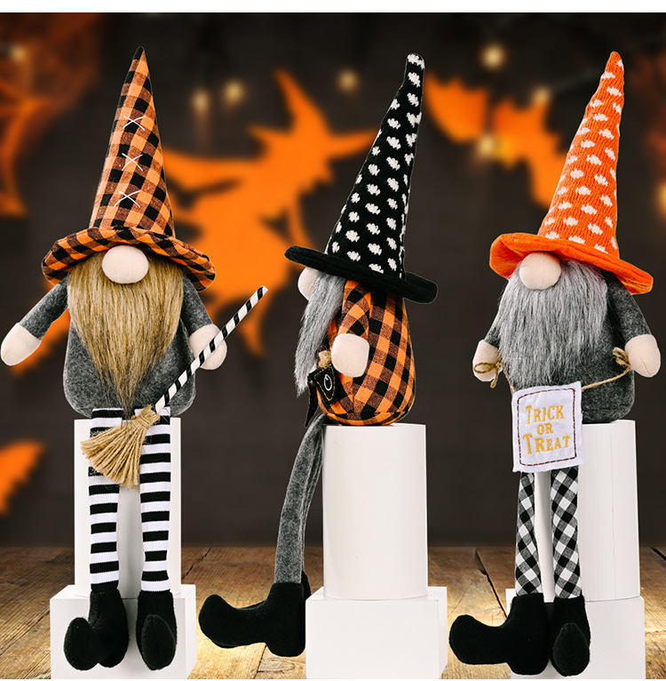 400g Weight Nonwoven Material Halloween Festival Multicolor, Black Color Wholesale Halloween Hanging Legs Rudolph Faceless Doll Decoration Nihaojewelry 9