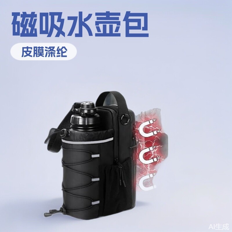 Bolsa deportiva magnética para botella de agua de Amazon, bolsa cruzada para teléfono y vaso de agua para deportes al aire libre, bolsa deportiva en stock.