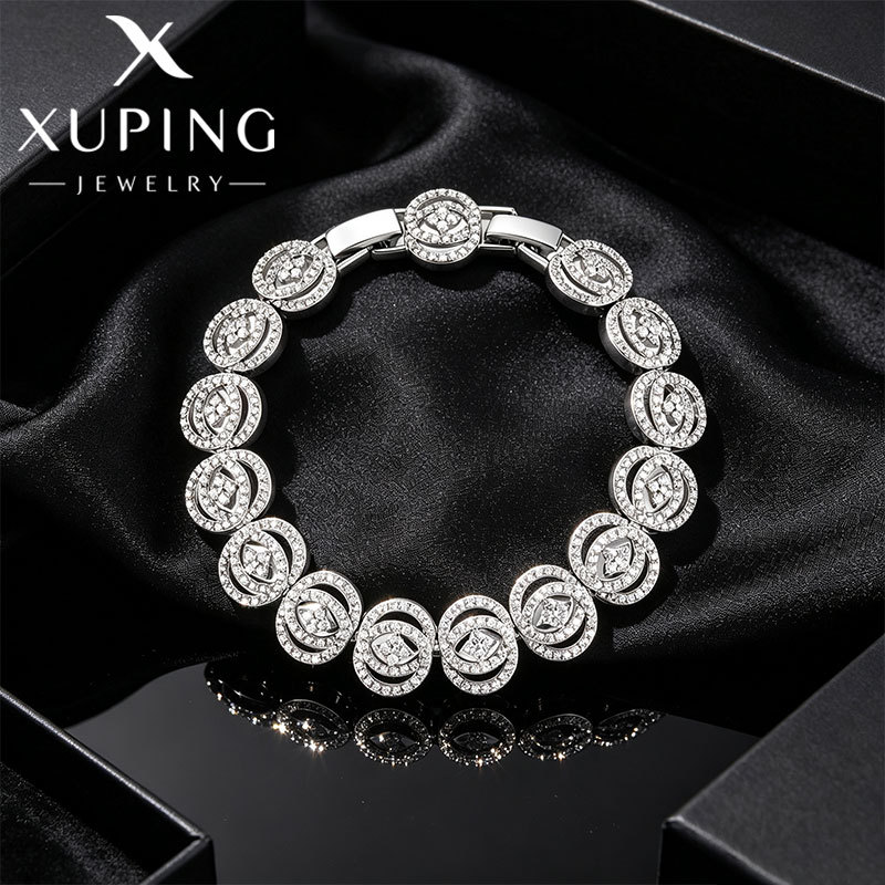 Pulsera Geométrica Empalmada de Aleación de Cobre, Galvanizado, para Fiestas