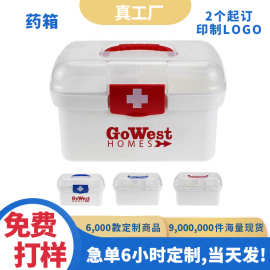 现货订制药箱定制logo家庭环保医药箱家用制药企业广告语活动宣传