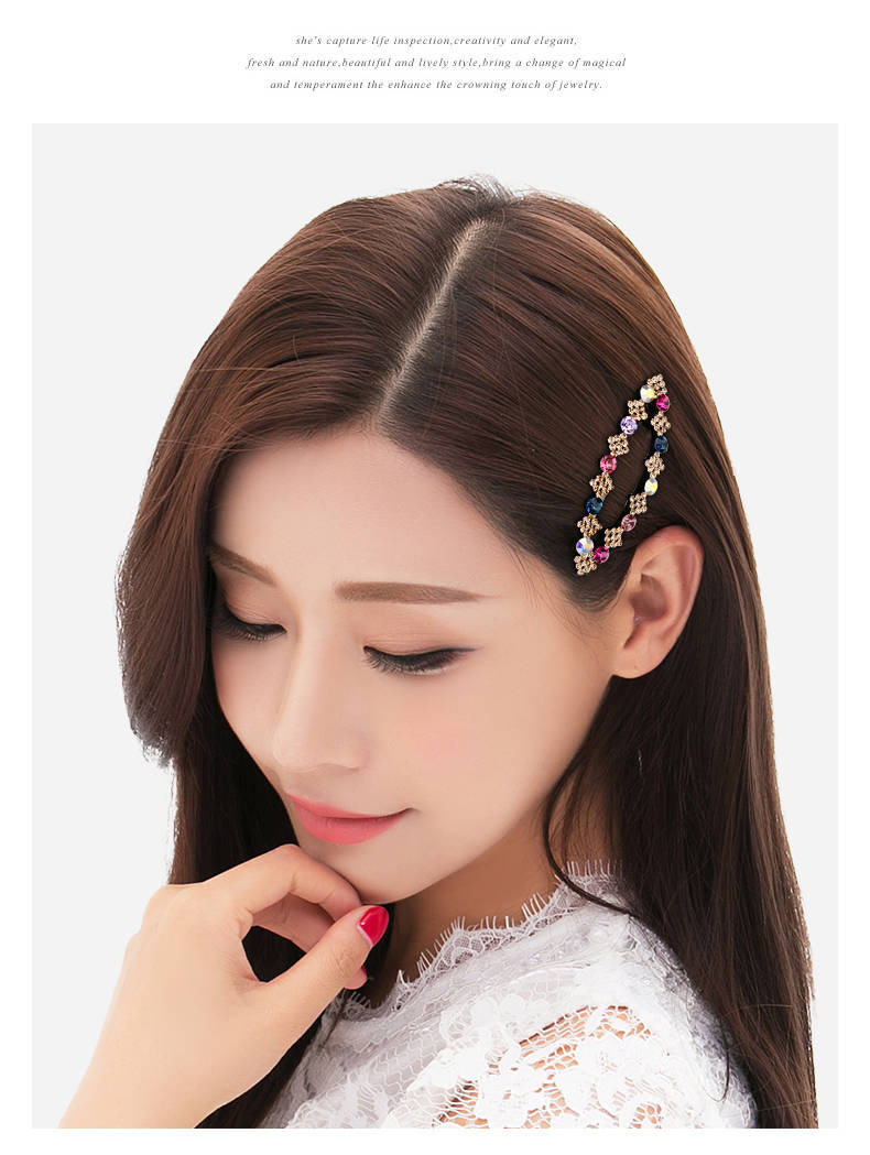 Corea del Sud stile semplice elegante frangia laterale clip diamante incastonato colore diamante BB clip copricapo ragazza forcina forcina rotta all'ingrosso_voghion.com