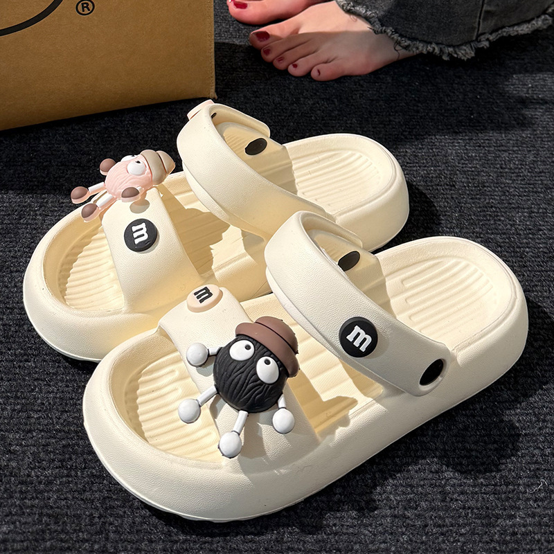 Thick Sole Slippers Women's Summer Outer Wear Beach Sandals Double Strap Anti-slip Two-wear EVA Anti-odor Sandals for Men Thick Sole Slippers Women's Summer Outer Wear Beach Sandals Double Strap Anti-slip Two-wear EVA Anti-odor Sandals for Men