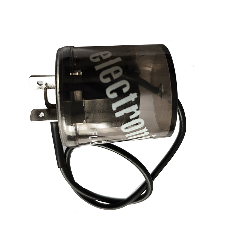 Двухконтактный электронный светодиодный прозрачный мигающий цилиндрический тип прозрачный 12V2 ножки с проводкой флэш-реле