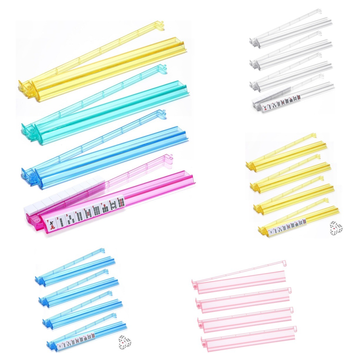Amazon Cross-Border Best-Selling Mahjong Card Sorting Ruler 47.5 American-Style Mahjong Card Ruler Multifunctional Transparent Ruler