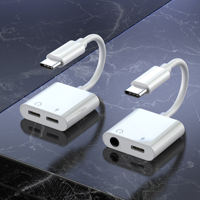 メーカー卸売りtype-c回転3.5mmイヤホン音声中継ケーブル通話聴歌充電2 in 1アダプタ|undefined