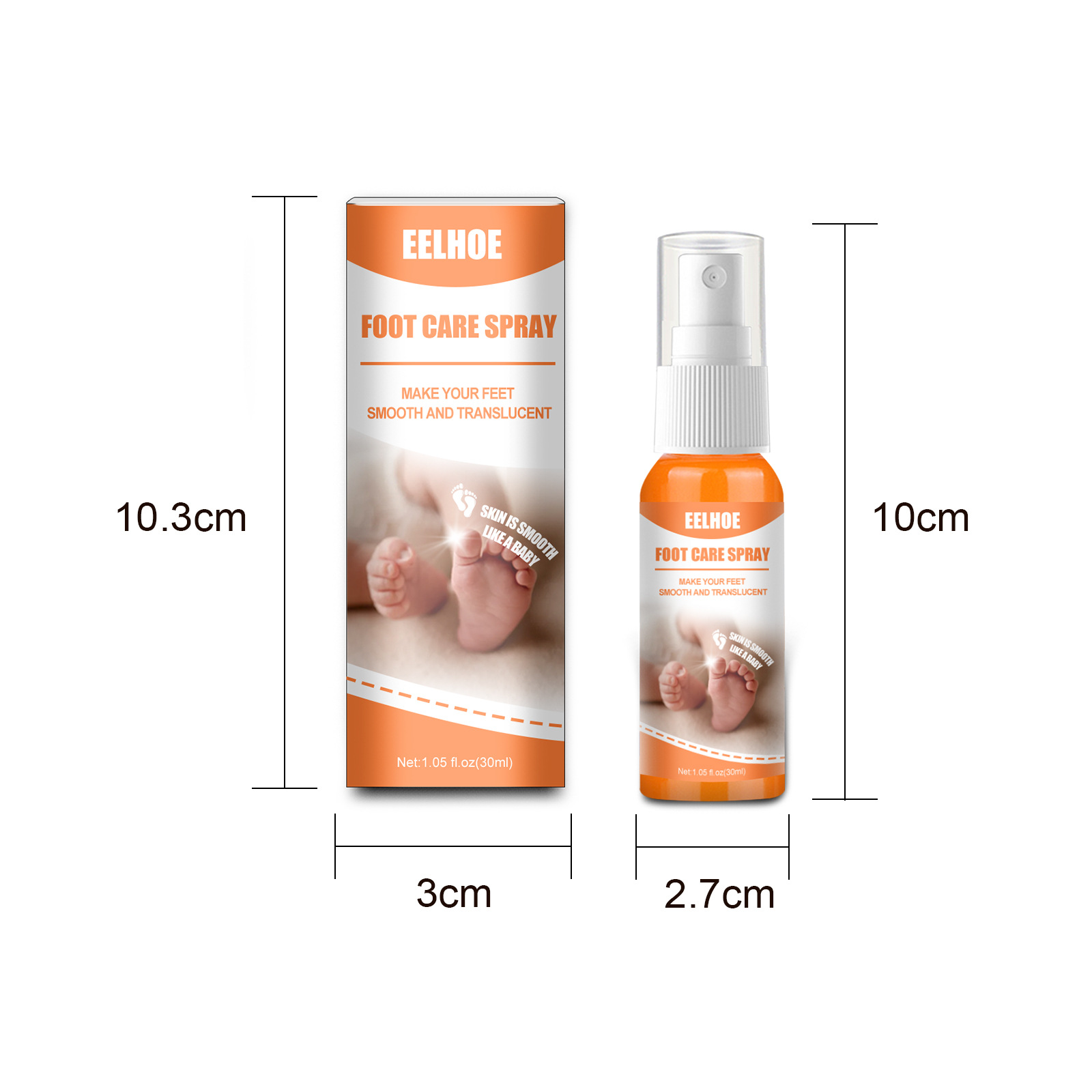 EELHOE spray calluses heel elbow knee exfoliate foot care_voghion.com