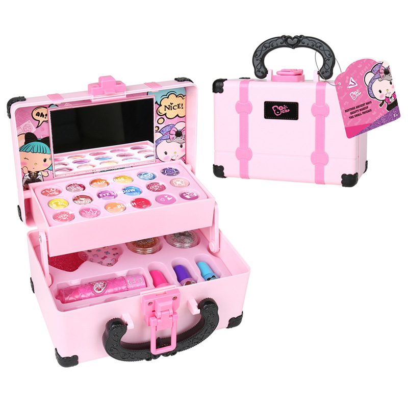 Juego de Maquillaje Infantil para Niñas de Plástico con Bolso de Princesa