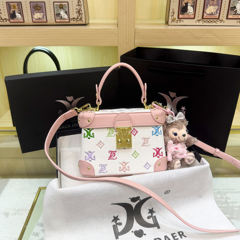 Dropshipping High-End Colorful Embroidered Box-Shaped Small Square Bag for Women 2026 New Model Handbag Crossbody Bag Cross-Border Wholesale