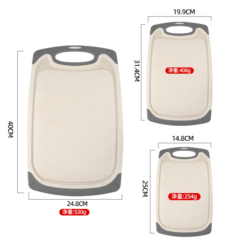Tres piezas de platos beige
