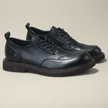 2026皮鞋春季男鞋真皮韩版商务正装牛皮休闲复古布洛克德比鞋增高
