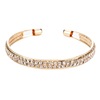 Fashionable quality golden silver women's bracelet, accessory, European style, pink gold