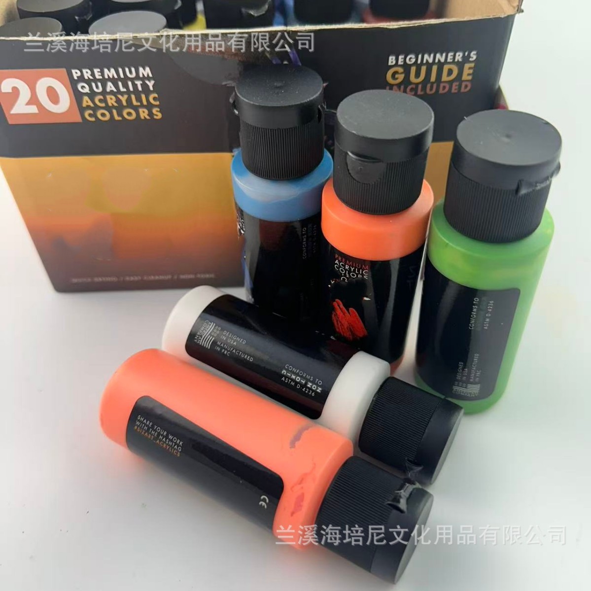 20色 瓶装丙烯颜料儿童手绘涂鸦 丙烯颜料套装 厂家直销