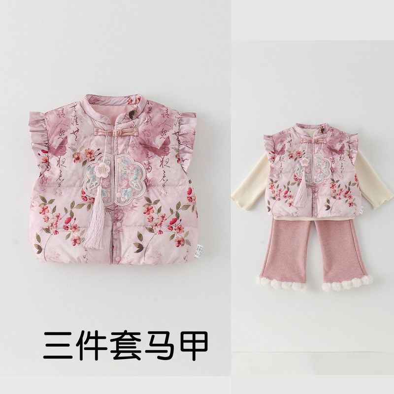 婴幼儿秋冬新款可爱女宝宝羽绒马甲轻薄羽绒衣服90白鸭绒马夹外套|undefined