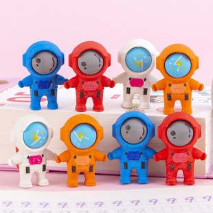 Cross-border cartoon Three-dimensional cute astronaut shape eraser student stationery final Christmas prize gift gift