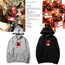 权志龙设计ins周边同款连帽衫套头卫衣加绒薄款男女