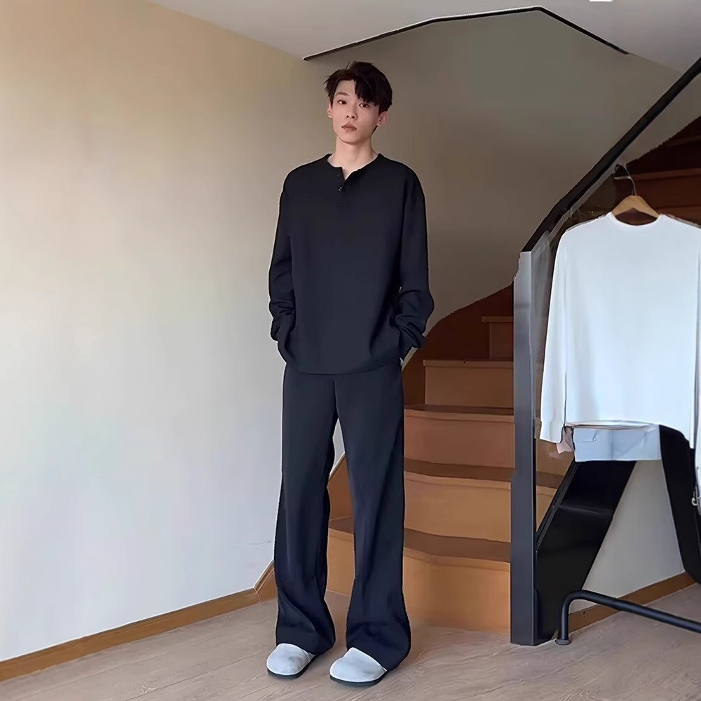 High-End Men's Summer Dress Pants, Business Fashion, Drapey Straight-Leg, Stylish Versatile Casual Long Pants