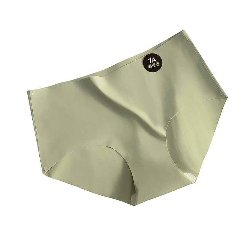 アイスシルクシームレスヨガフィットネスショーツ レディース 裾が締め付けない三角パンツ 7A桑蚕糸 抗菌 スポーツ 通気性ショーツ