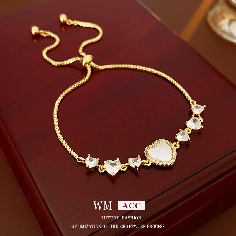El oro verdadero eléctrico de marita de marita amor pulsera de moda versátil pulsera ajustable ligera lujoso de alta calidad joyería de la pulsera image 1