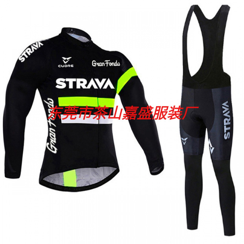 Cross-border new Tour de France version downhill clothing cycling clothing spring and autumn thin breathable long-sleeved suspender pants suit factory