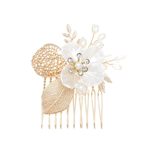 Ebay Headwear Golden Leaf Hair Comb Bridal Headwear Hairpin Accessory Wholesale