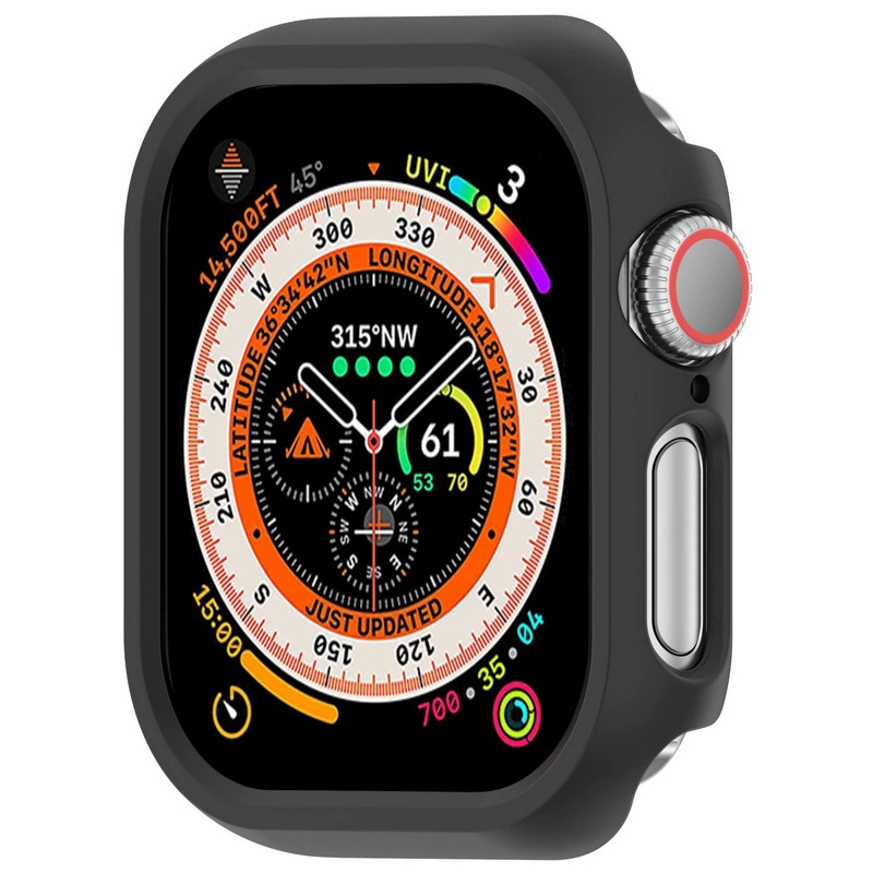 [適用蘋果手錶S10硬AppleWatch X 보호套iwatch10壳PC边框镂空半包]