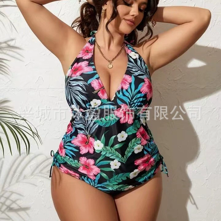 Sexy swimwear, set, European style, for import, plus size, tight, high waist, backless