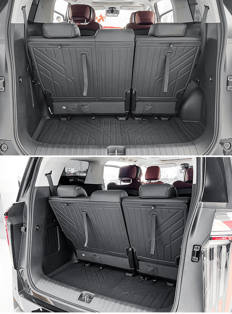 Suitable for 24-25 Trumpchi E9 Car Floor Mats, Fully Environmentally Friendly Tpe Trunk Mats, Stain-Resistant Seat Back Cushions