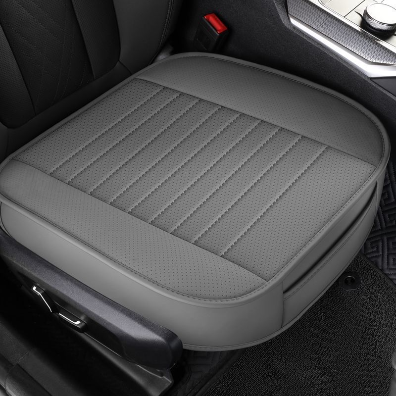 Perforated Leather Car Seat Cushion, Universal All-Season All-Inclusive Seat Cushion Cover, Single-Piece Seat Cushion, Single Main Driver Without Backrest, Cross-Border