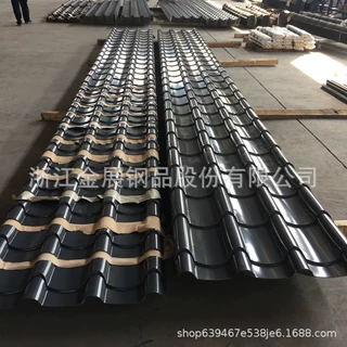 余杭批发自建房 民宿 酒店屋面铝镁锰板 0.7厚深灰氟碳漆铝筒瓦
