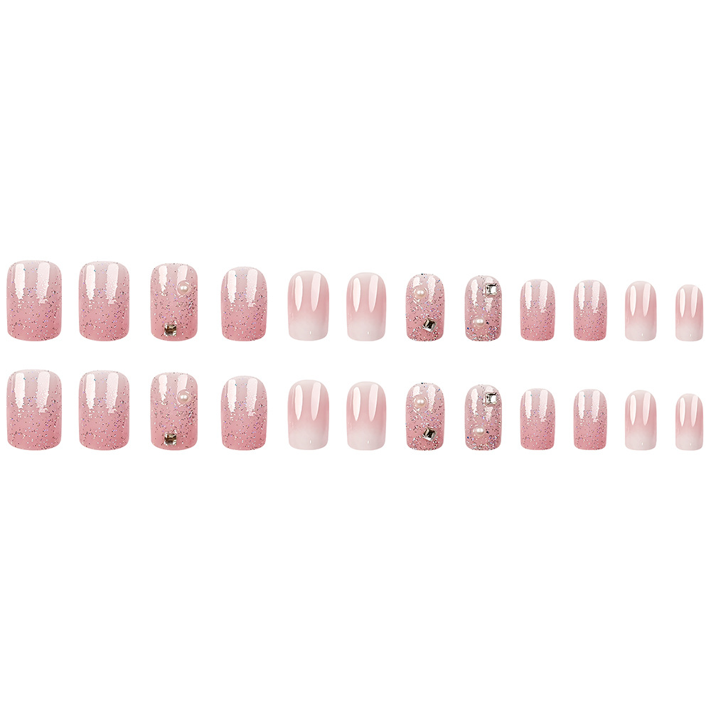 Las piezas de uñas deslumbrantes más vendidas en Europa y América, el temperamento de las chicas calientes es blanco, el cielo estrellado, las piezas de uñas de diamantes brillantes