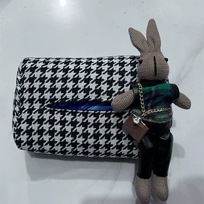 box car car seat – Car tissue box/set - houndstooth-green-rabbit