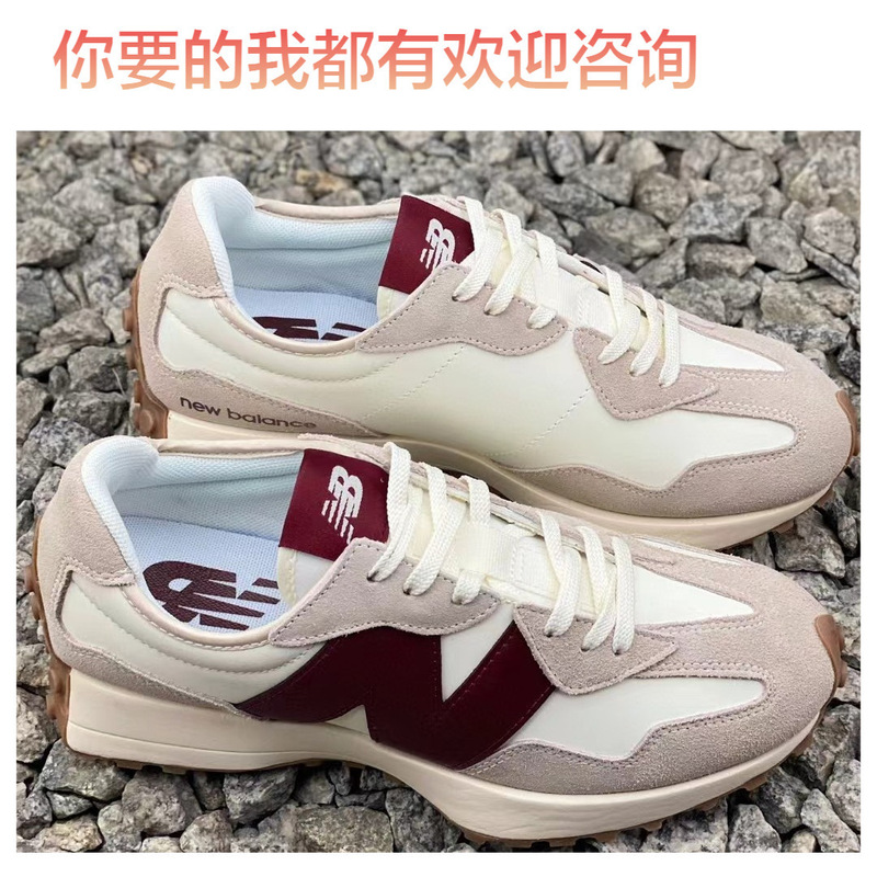 Putian Pure Original Nb327 Retro Casual Sports Jogging Shoes Yuanzu Gray Thick-Soled Height-Increasing Unisex Running Shoes