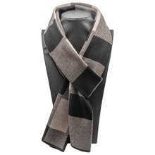 2025秋冬季简约百搭韩版针织羊毛围巾男士保暖防寒休闲时尚风衣款