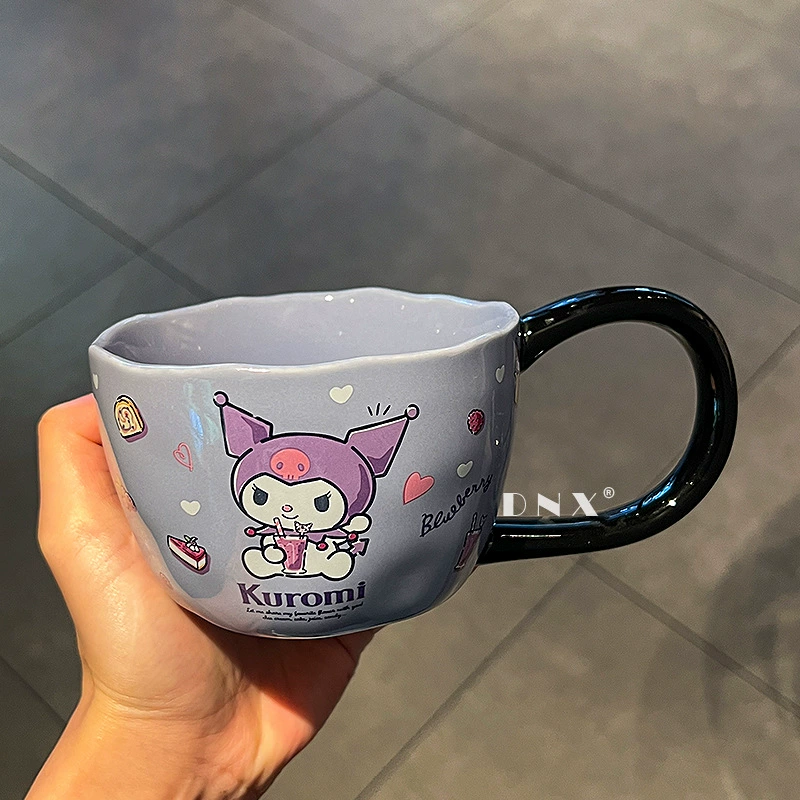 Керамическая кружка (Kuromi) 300 мл, милый дизайн, в подарочной коробке — унисекс