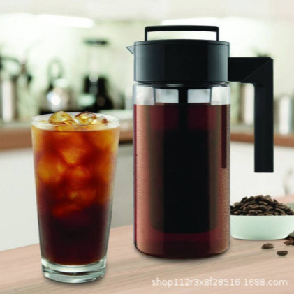 Cross-border spot cold kettle with filter table Zun cold bubble coffee pot cold green teapot plastic ice coffee pot Cross-border spot cold kettle with filter table Zun cold bubble coffee pot cold green teapot plastic ice coffee pot