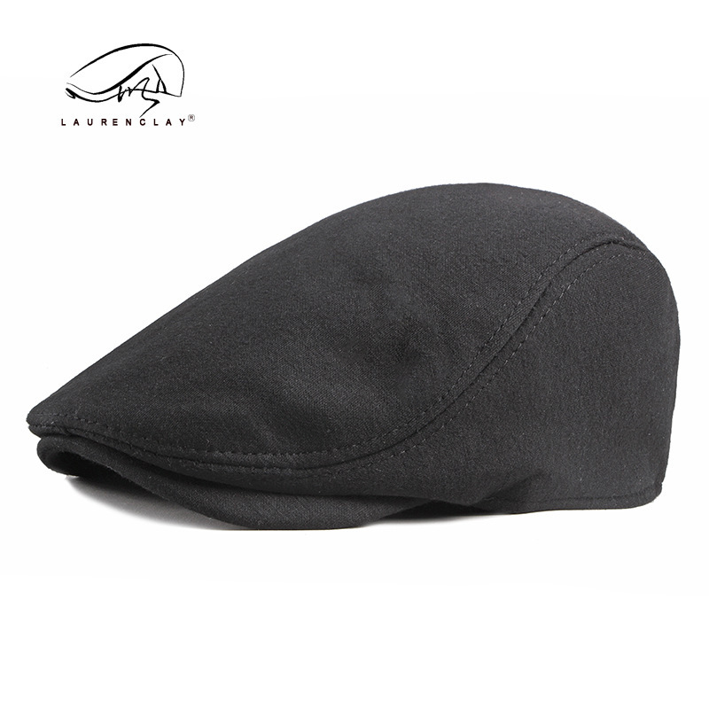 Men's Beret Simple Plain Baseball Cap Solid Color Knit Hat Spring and Autumn Korean Version Forward Cap Women's British Retro