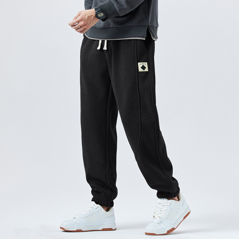 2026 Autumn Chenille Sweatpants Men's Loose Plus Size Sports Pants Casual Pants