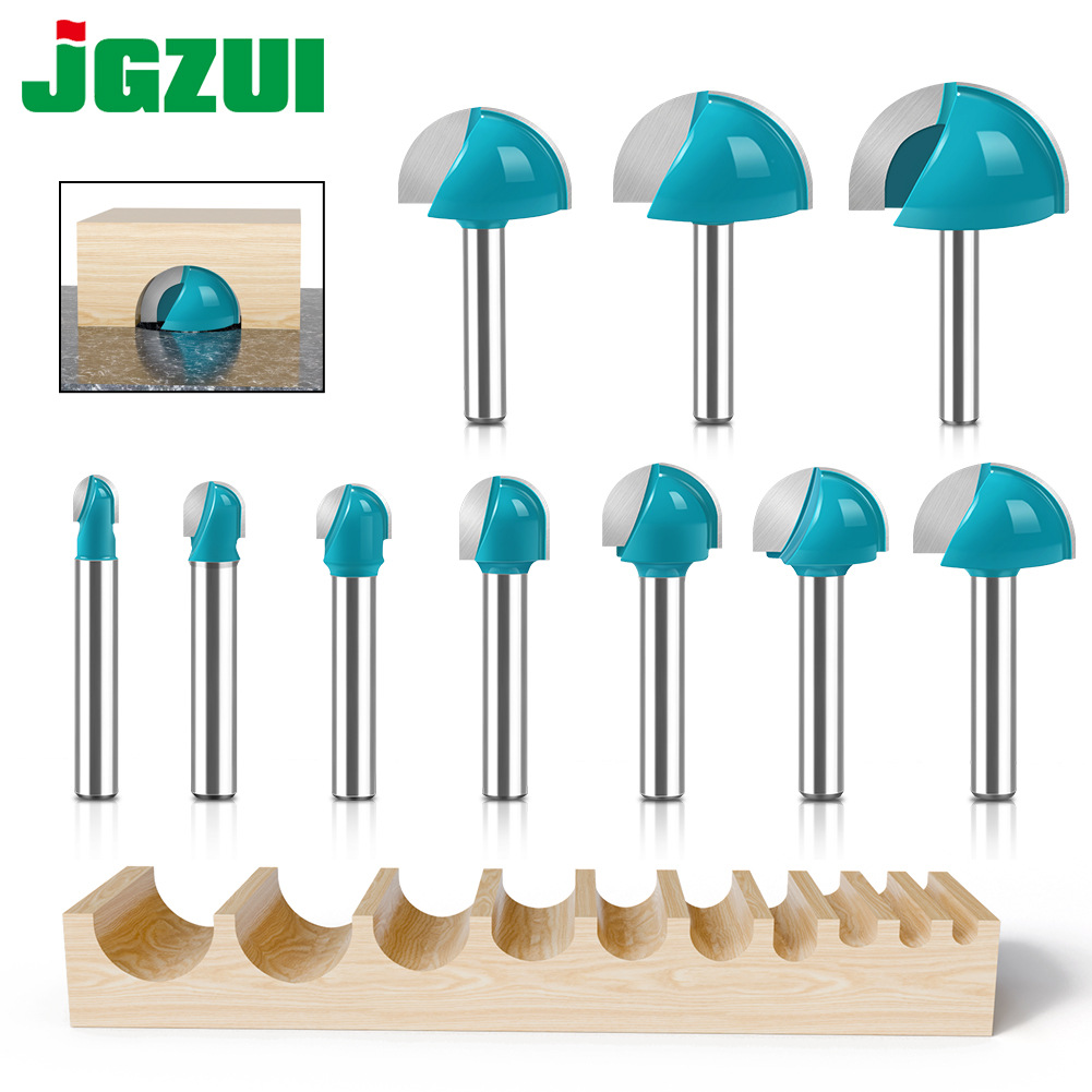 6柄 木工半圆浮雕刀 圆底花边刀 圆头刀 雕刻机球刀 木工铣刀