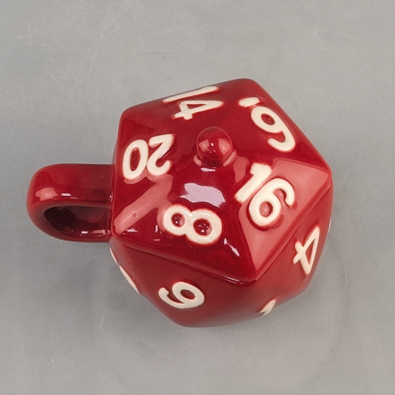 Mahjong Hall, dados, tazas de cerámica, decoraciones para el hogar, tazas de café con dados, tazas de agua de oficina, números creativos, marcas de letras