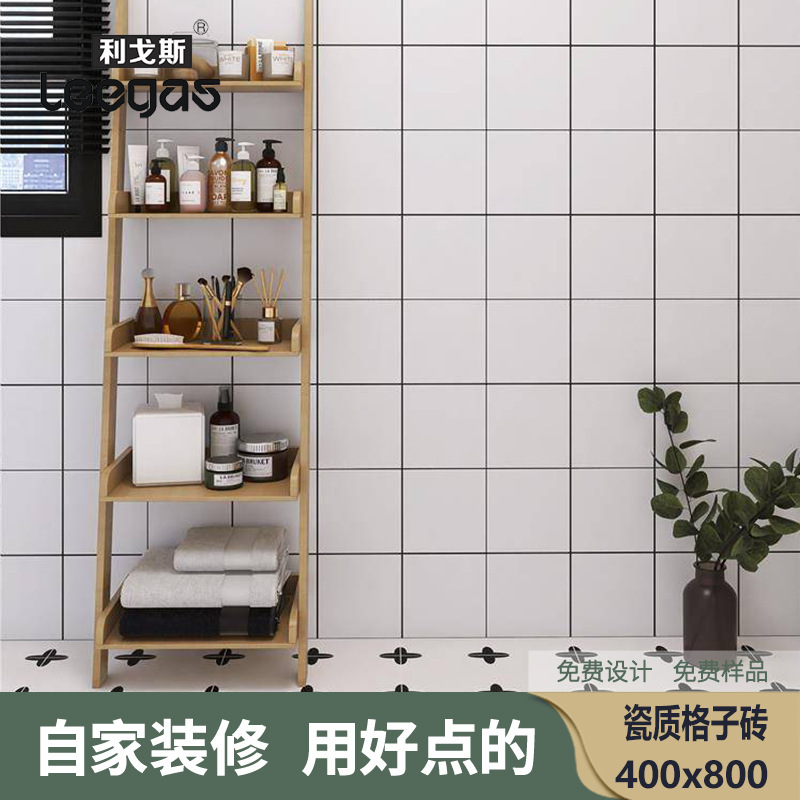 Soft porcelain 400x 800 plaid brick Nordic bathroom wall brick kitchen wall brick bright flat white brick